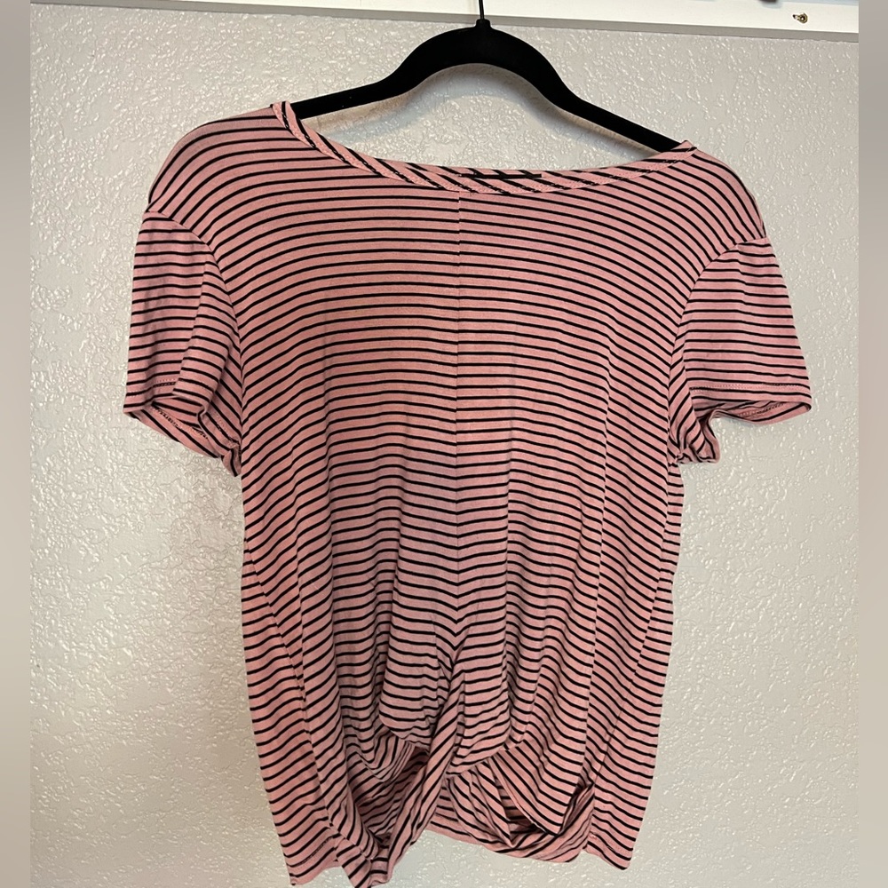 Medium pink striped shirt